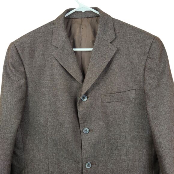 Dolce And Gabbana Mens Brown Wool 4 Button Closure Sport Coat Blazer 36 - Picture 3 of 7